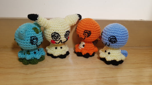 Mimikyu and alternate costume amigurumi