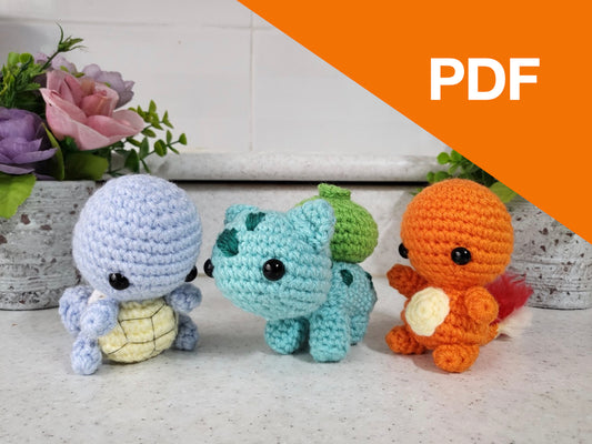 Kanto Starters Amigurumi Pattern