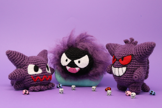 Gastly, Haunter, Gengar Amigurumi