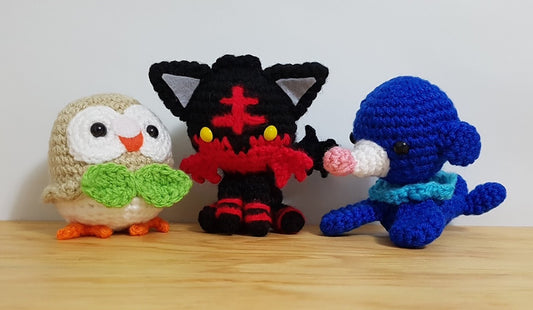 Alola starter amigurumi