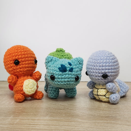 Kanto Starters amigurumi