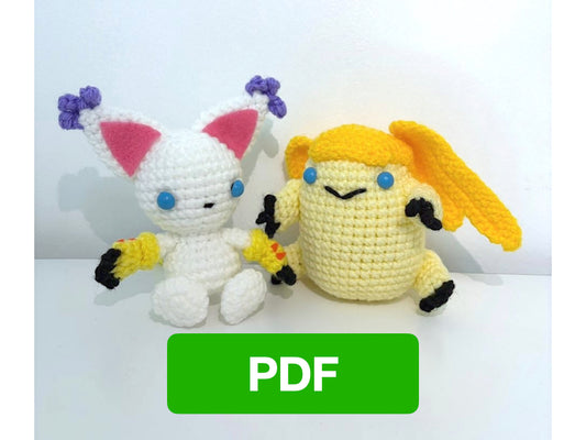Gatomon Patamon amigurumi pattern bundle