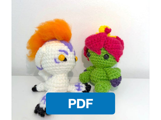 Gomamon Palmon amigurumi pattern bundle