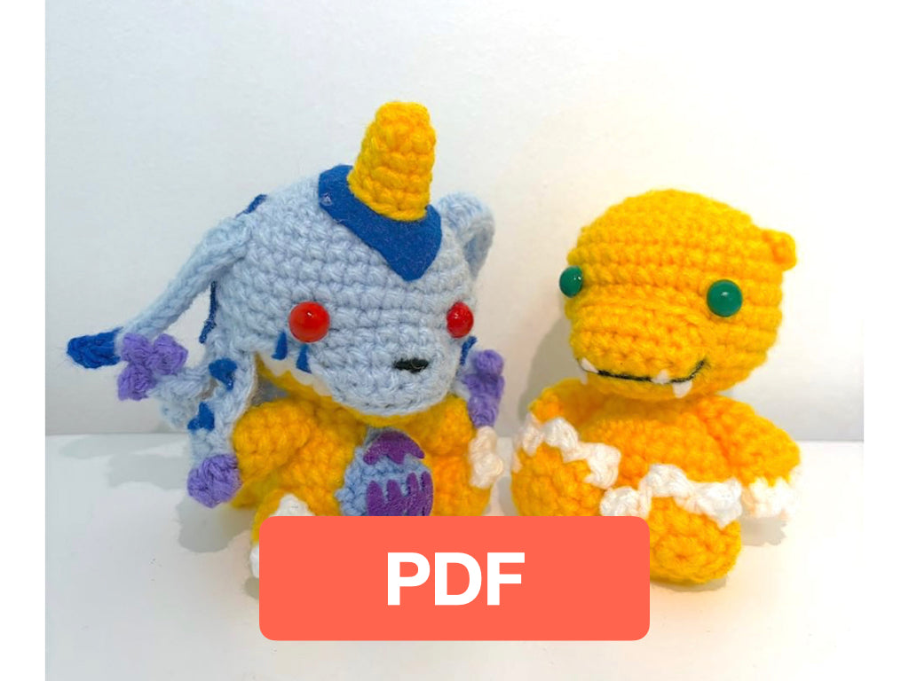 Agumon Gabumon amigurumi pattern bundle