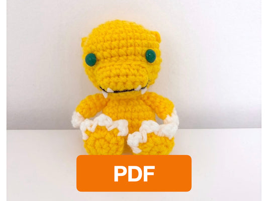 Baby Agumon amigurumi pattern