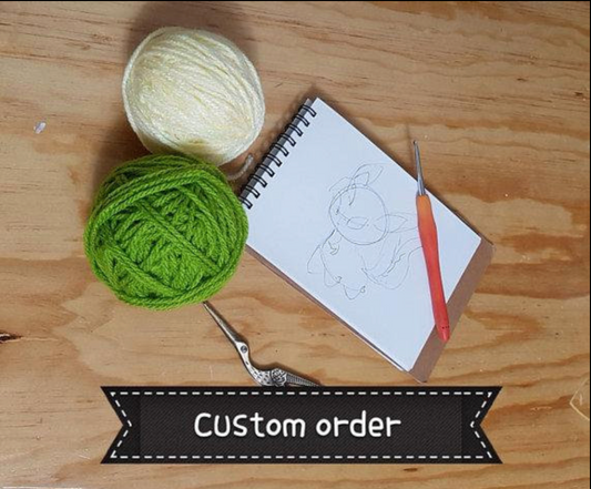 Custom order Cream Furret Cookie amigurumi