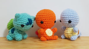 Kanto Starters amigurumi